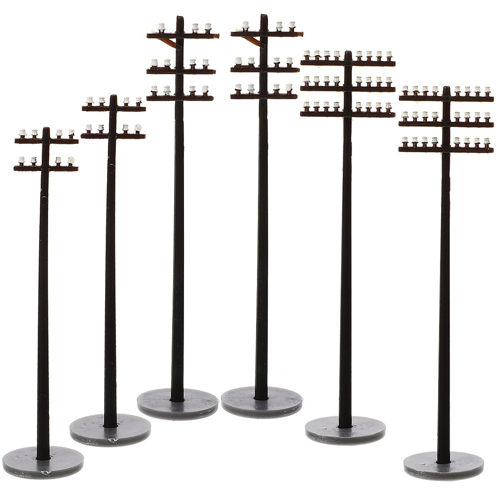 Model Kit Toy - 6 Peças de Postes de Telegrafia
