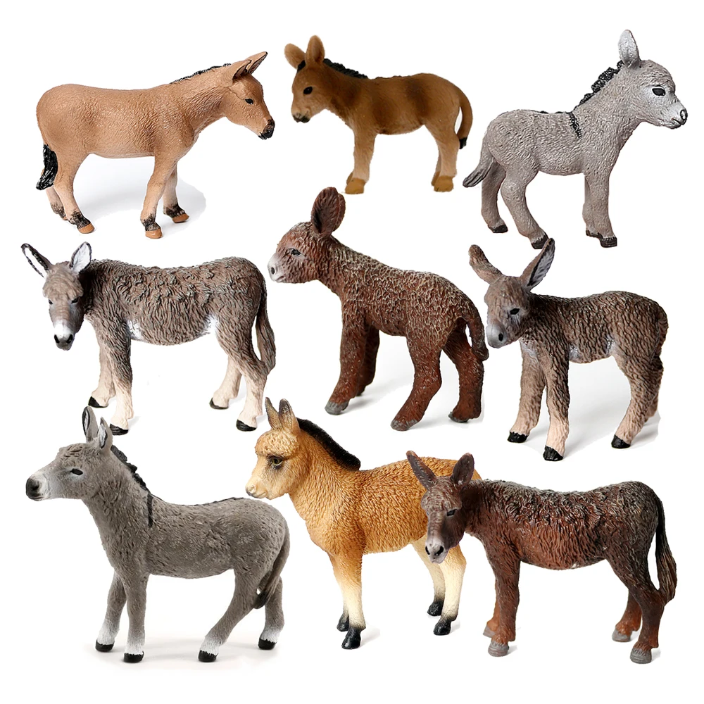 Model Kit Horse - Modelo de burro brinquedo animais figuras