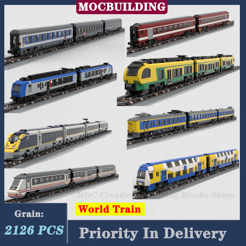 Model Kit Train - MOC-City Building Block Assembly Set, trem